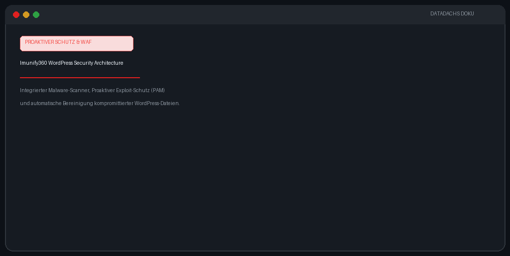 Imunify360 security dashboard for WordPress installations