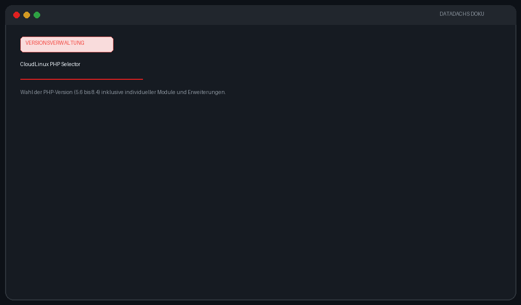 CloudLinux PHP Selector interface in cPanel